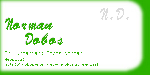 norman dobos business card